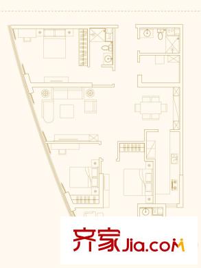 榮觀華府沿河尊邸01戶型（售完） 4室2廳3衛(wèi)1廚