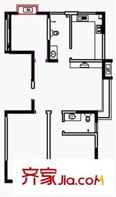 城建順達(dá)花園高層119平方戶型圖 3室2廳2衛(wèi)1廚