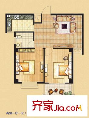 辰隆星河城一期2戶型（售完） 2室1廳1衛(wèi)1廚