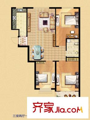 辰隆星河城一期3戶型（售完） 3室2廳1衛(wèi)1廚