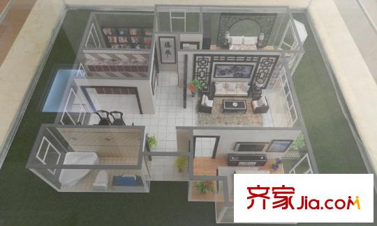 泛海拉菲莊園1/2/5#平層戶型 3室2廳2衛(wèi)1廚