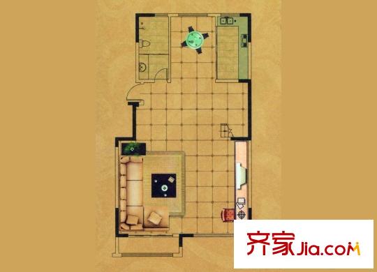 澳博萊花園25/26#復(fù)式中間戶型 3室2廳2衛(wèi)1廚