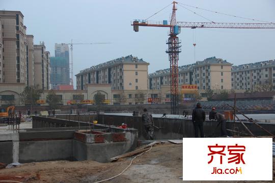 金都聚福園地下停車場(chǎng)入口施工（2015-11-27）