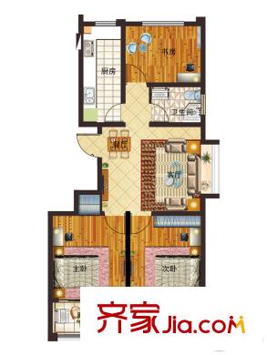 華都頤年園7#樓A戶型 3室2廳1衛(wèi)1廚
