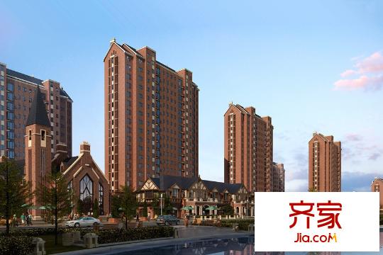 泰晤士小鎮(zhèn)北路口沿街外景效果圖