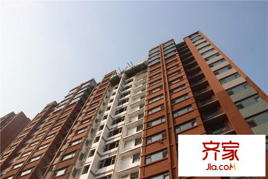 怡和四季園筑高層6號樓外墻施工進(jìn)度（2015-10-28）