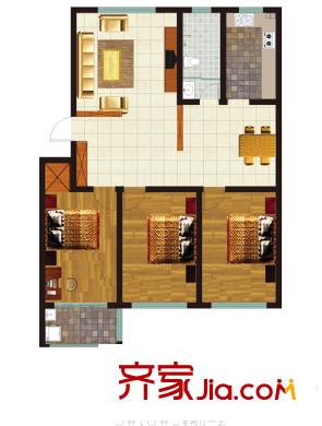 峽山樂港花園多層C戶型 3室2廳1衛(wèi)1廚