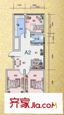 金御皇廷23#A2戶(hù)型（售完） 3室2廳1衛(wèi)1廚