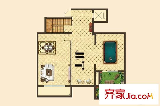 大有公館13#、16#洋房Q戶型地下一層 1廳
