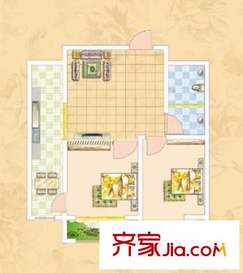 金鼎家園戶型圖戶型圖（2室2廳1廚1衛(wèi)） 2室2廳1衛(wèi)1廚
