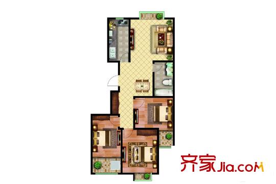紫瑞園尚東郡高層26#A戶型 3室2廳1衛(wèi)1廚