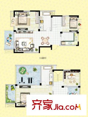 四季綠苑 2#樓11層03戶型