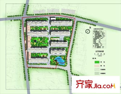 晏園河東老街小區(qū)交通圖總平面
