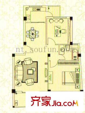 藍(lán)灣景天12#03單元 2室2廳2衛(wèi)1廚