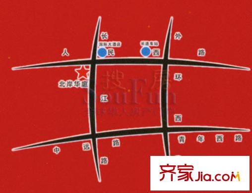 北岸華庭交通圖
