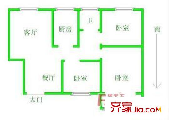 唐閘公園一村 戶型圖