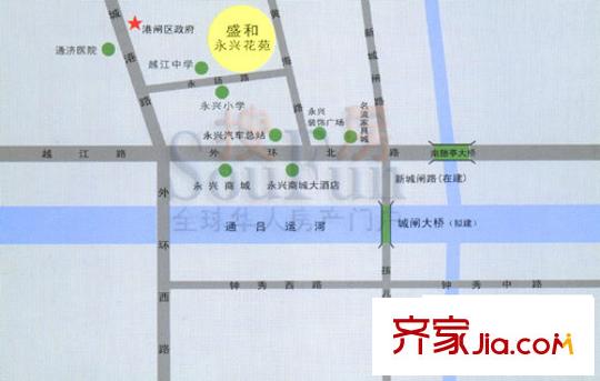 盛和永興花苑交通圖