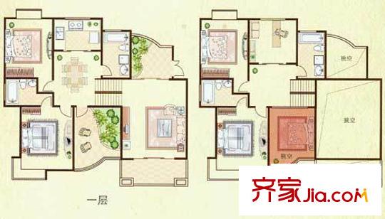 御林華府戶型圖K2戶型 5室1廳4衛(wèi)1廚