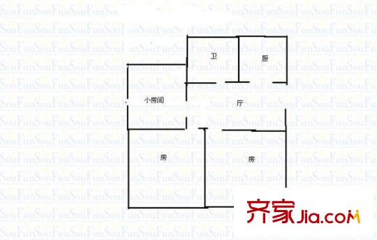 學田新村 3室 戶型圖
