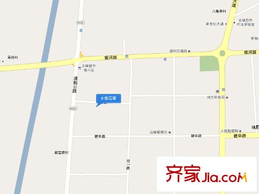 水榭花都交通圖區(qū)位圖