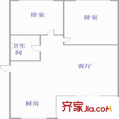 板橋東村戶型圖戶型 2室1廳1衛(wèi)1廚