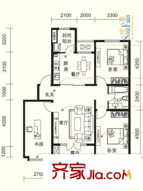 學(xué)田千禧園 戶型圖