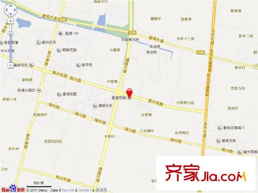 星盛花園交通圖 