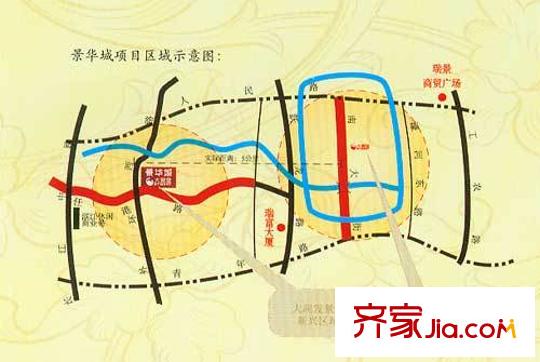 景華城區(qū)位圖