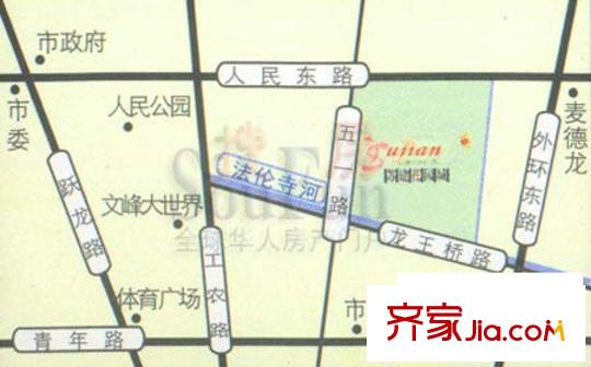 蘇建花園城交通區(qū)位圖