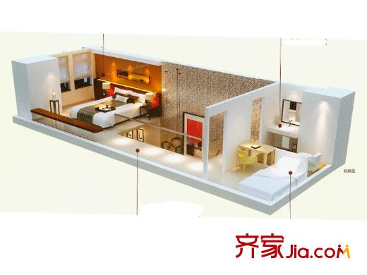 中房匯達(dá)廣場上層戶型圖 2室1廳2衛(wèi)1廚