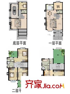 福宇鳳凰華庭聯排別墅B戶型 7室3廳5衛(wèi)1廚