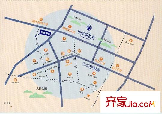 中瑾翰鉑府交通圖