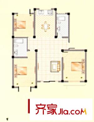 金和家園F(多層) 3室2廳2衛(wèi)1廚