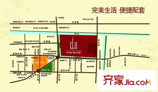 海門中南世紀城生活交通配套圖