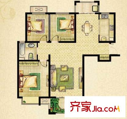 海門中南世紀(jì)城三期加31三房戶型 