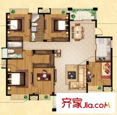 尚海城9#樓G戶型 5室2廳2衛(wèi)1廚
