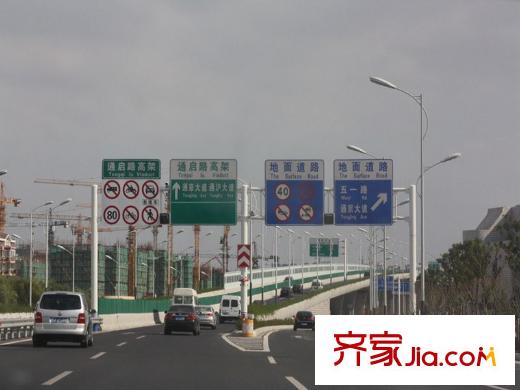 濱江麗都橋語距項目800米的通啟路高架(20131030)