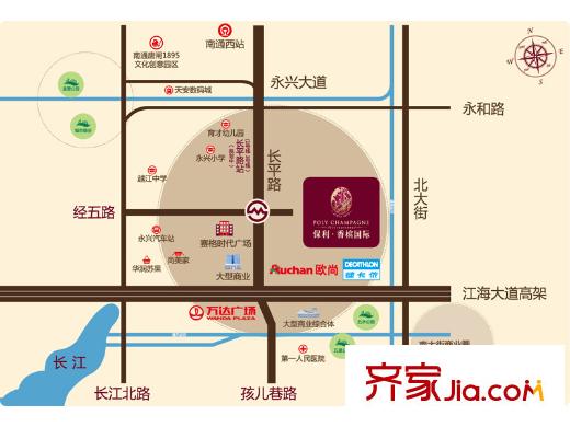 保利香檳國際區(qū)位圖
