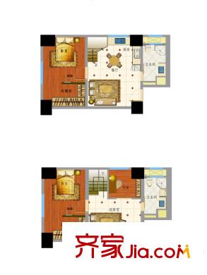 通商華富國際廣場Loft-E戶型 3室3廳2衛(wèi)1廚