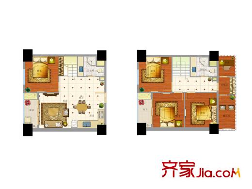 通商華富國(guó)際廣場(chǎng)Loft-B戶型 5室2廳2衛(wèi)1廚