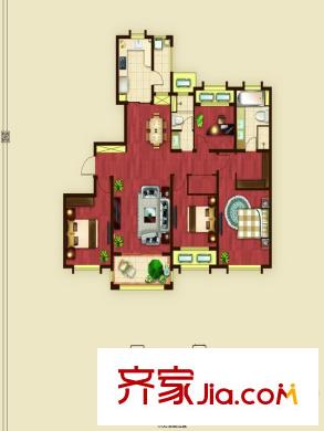 龍馨家園9#D2戶型 4室2廳2衛(wèi)1廚