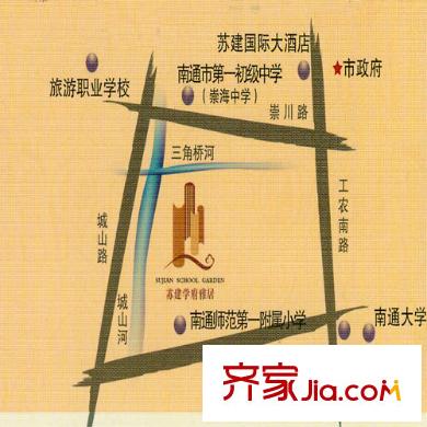 蘇建學(xué)府雅居區(qū)位效果圖