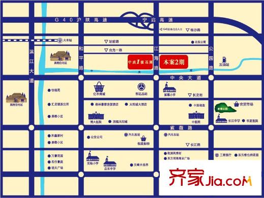 中成1號(hào)花園交通區(qū)位圖