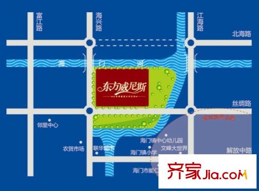 東方威尼斯區(qū)位圖