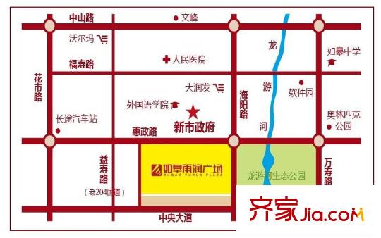 如皋雨潤(rùn)廣場(chǎng)區(qū)位圖