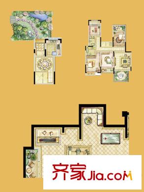 世茂公元A2戶型 4室4廳2衛(wèi)1廚