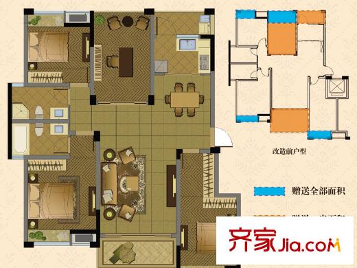 南湖學(xué)府C戶型 4室2廳2衛(wèi)1廚