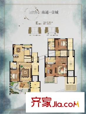 南通壹城水清木華31#樓疊加E戶型 3室2廳2衛(wèi)2廚