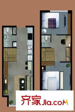 唐人新街2#樓A1戶型 2室2廳2衛(wèi)1廚