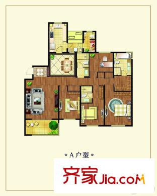 南通運(yùn)杰龍馨園1#、3#邊戶朝南A戶型 